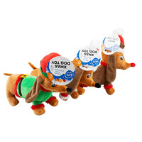 Xmas pluche hond gemengde kleuren