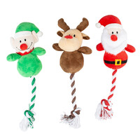 Xmas pluche knuffel met touw assorti