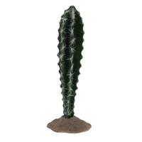 Cactus cilinder 1 groen 10x9x23 cm terrarium decoratie