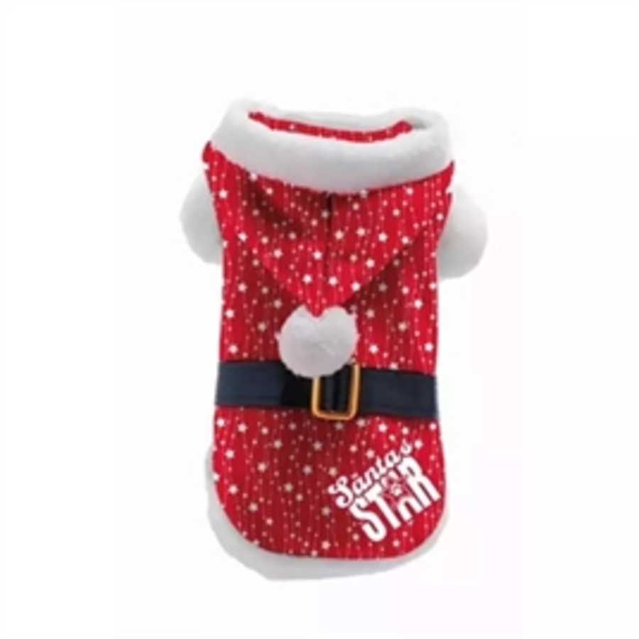 Kerst Jas Santa's Star Rood