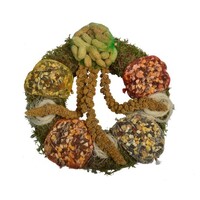 Voederkrans voor tuinvogels | met vetbollen, pinda's en zaden