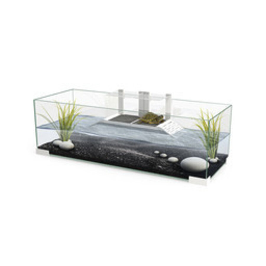 Tartarium 80 schildpadbak 64L 79x29,7x27,5 cm met dubbel eiland