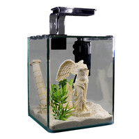Kubusvormig aquarium 10L met dekglas 20 x 20 x 25 cm