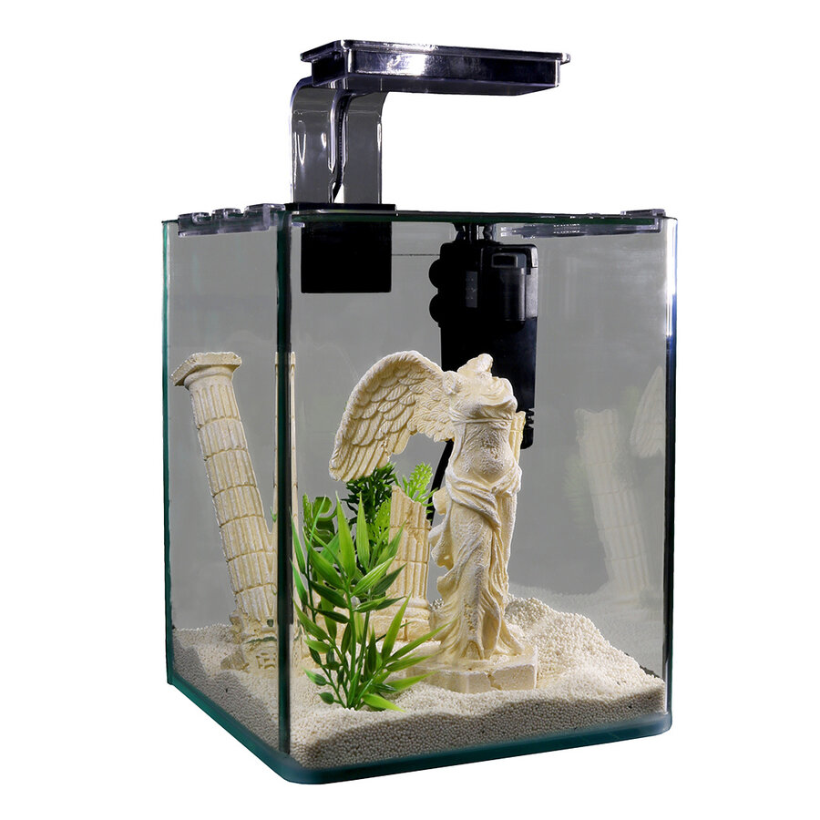 Kubusvormig aquarium 10L met dekglas 20 x 20 x 25 cm
