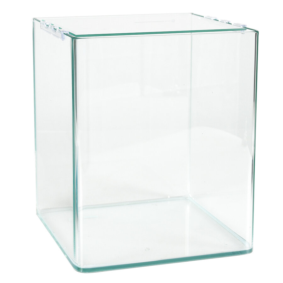 Kubusvormig aquarium 10L met dekglas 20 x 20 x 25 cm