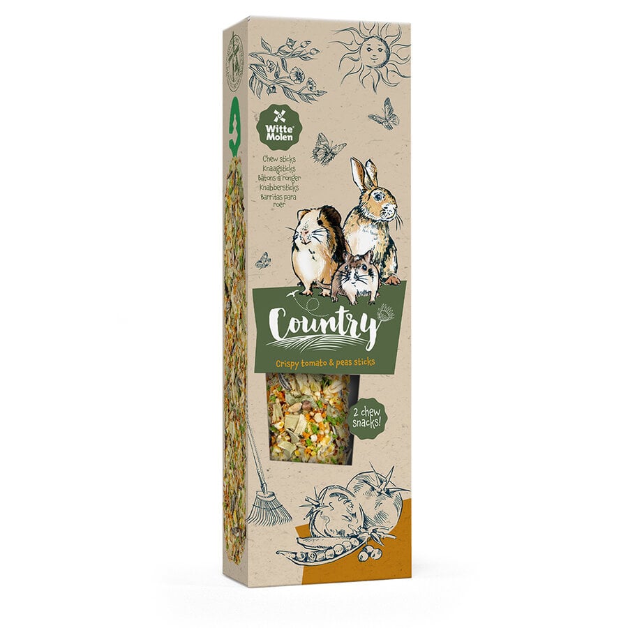 Country Knaagsticks tomaat & erwt 180g