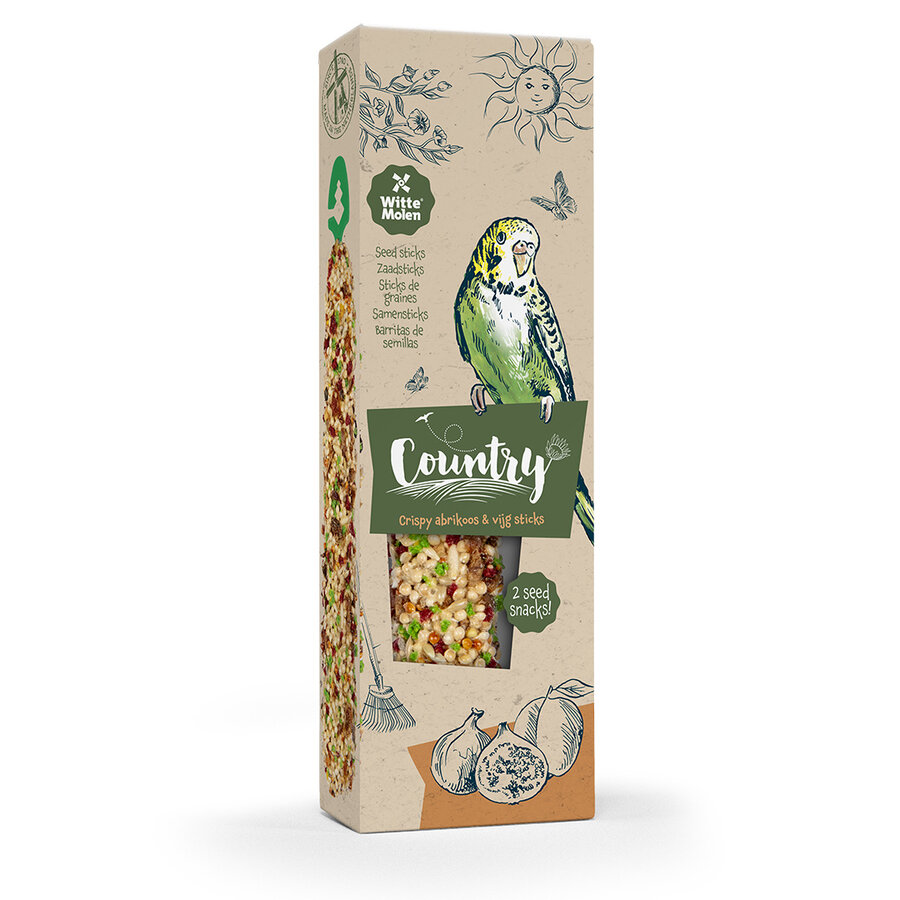 Country Zaadsticks parkiet abrikoos & vijg 60g