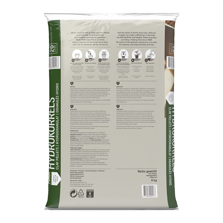 Hydrokorrels 20L | Drainagelaag voor bloempotten en hydrocultuur