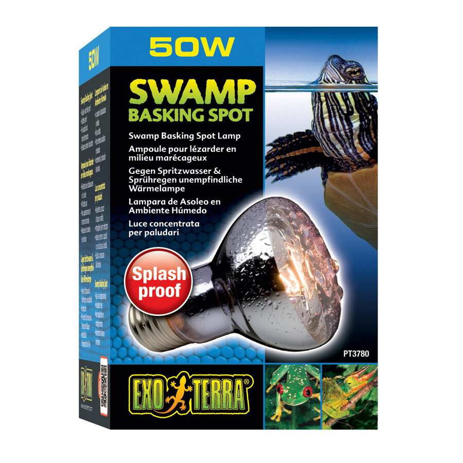 Spatbestendige zonneplek lamp Swamp Basking Spot – voor aquatische & vochtige terraria – 50W | 75W | 100W