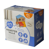 Hamster Villa houten speelhuis met 2 verdiepingen voor hamster en muis