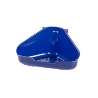 Hoektoilet voor knaagdieren met instap en antislipvoetjes