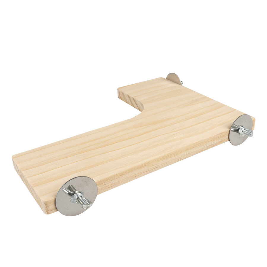 Houten L-platform voor knaagdieren