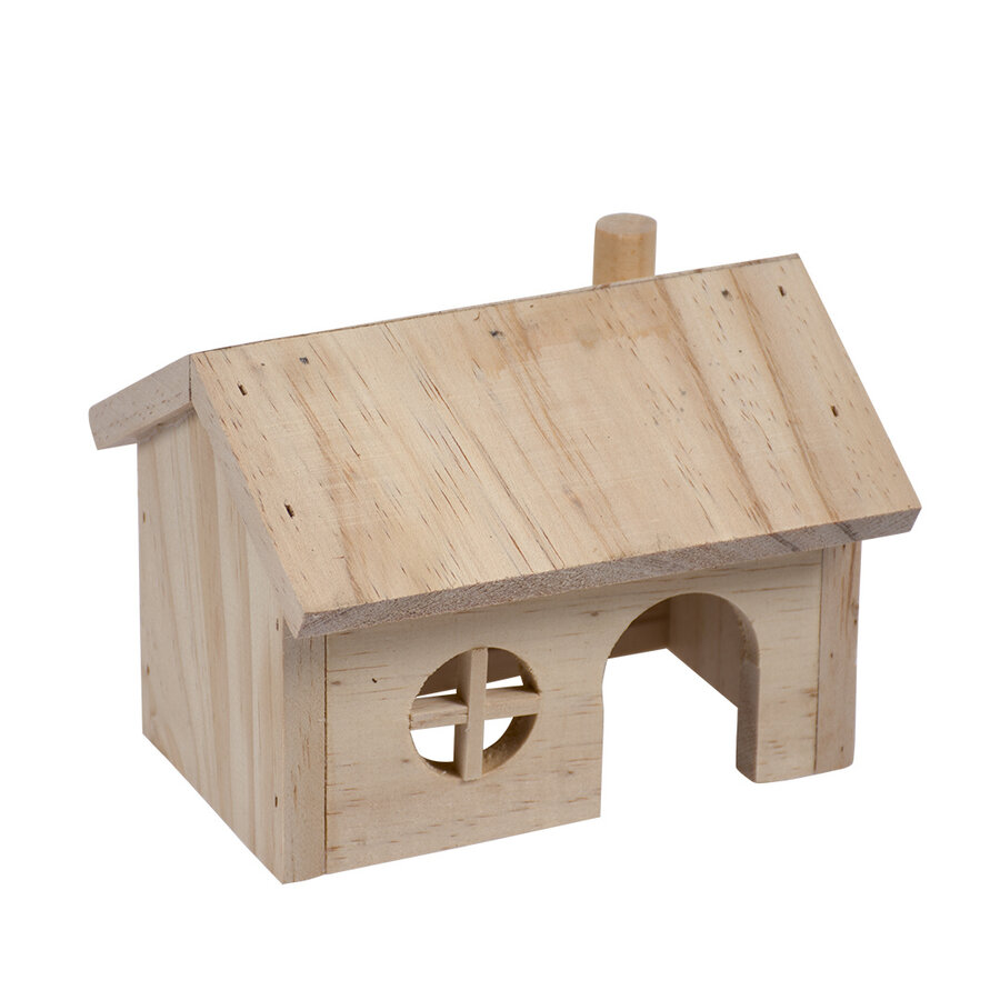 Knaagdieren houten lodge zadeldak natuurlijk hout