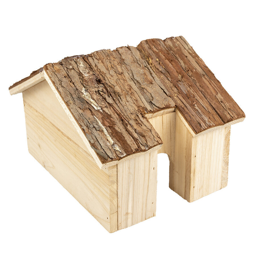 Knaagdieren houten villa | houten schuilhuis en knaagspeelgoed