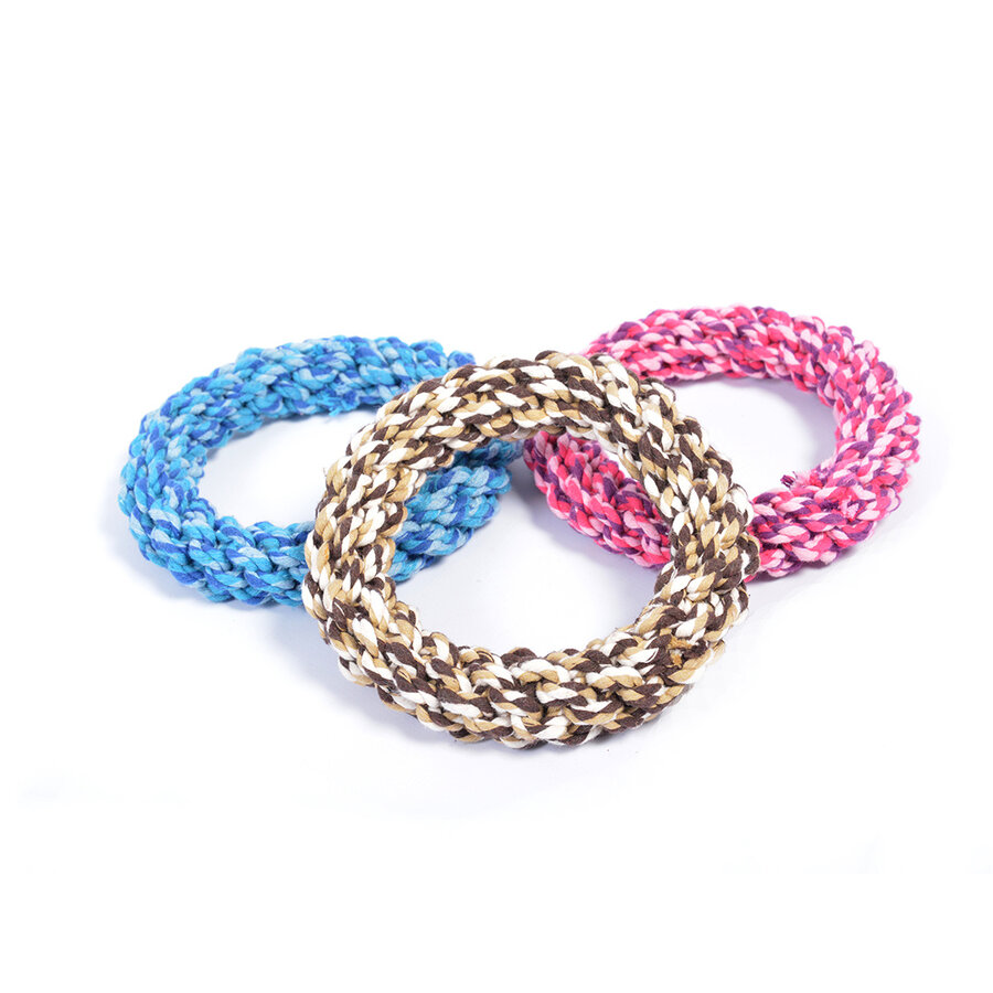 Knoop Katoen Ring Mix 19CM