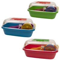Hamsterkooi Candy met drinkfles, looprad en trapjes