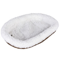 Ovale schapenvacht mand wit/blauw voor kat en knaagdier