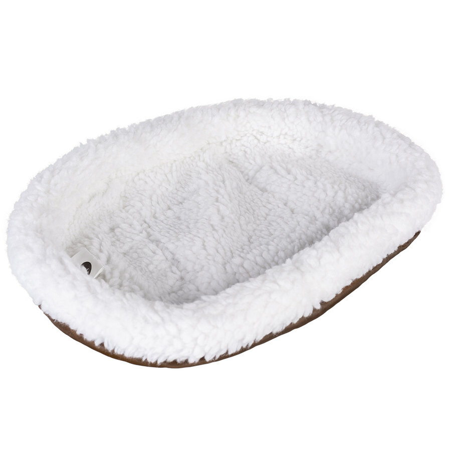 Ovale schapenvacht mand wit/blauw voor kat en knaagdier