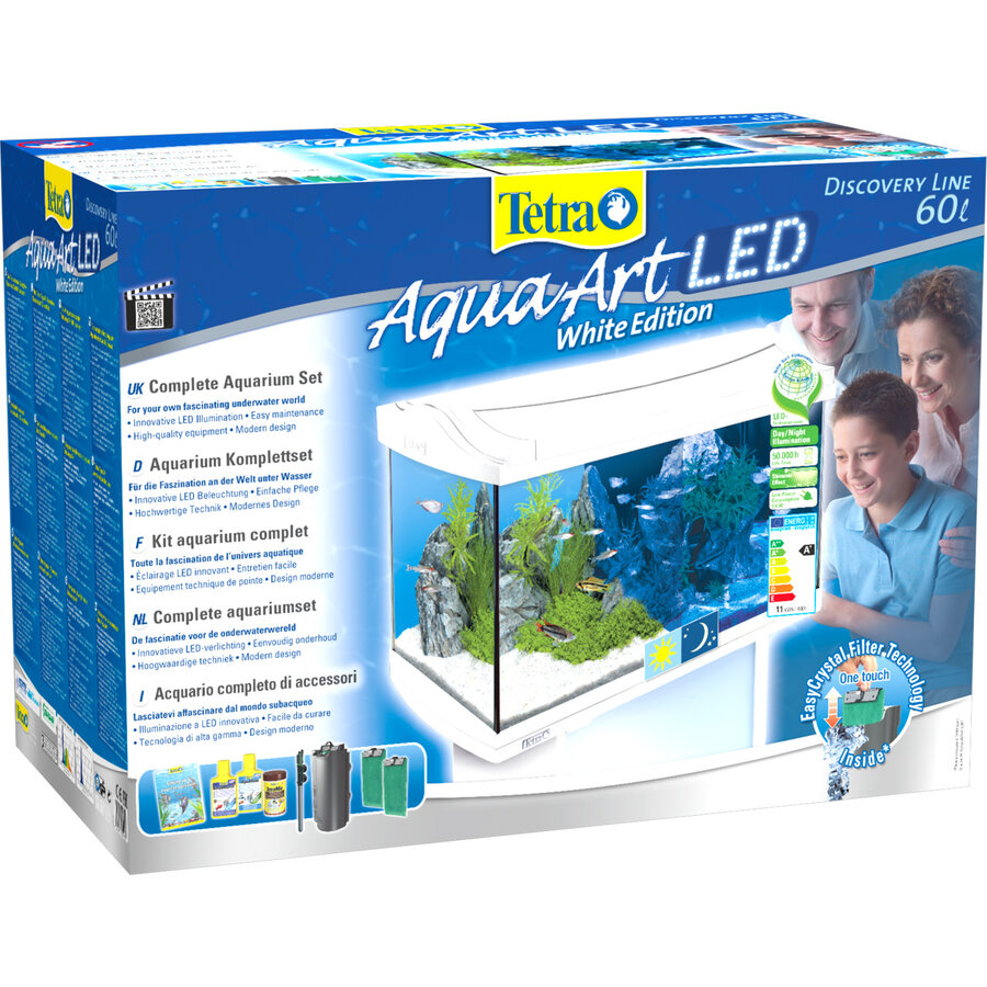 Aqua-Art Led | 60L | 61,5 x 34 x 43 CM Wit Aquarium