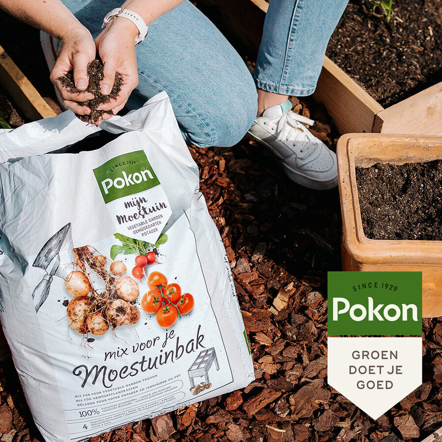 Biologische turfvrije mix voor moestuinbak
