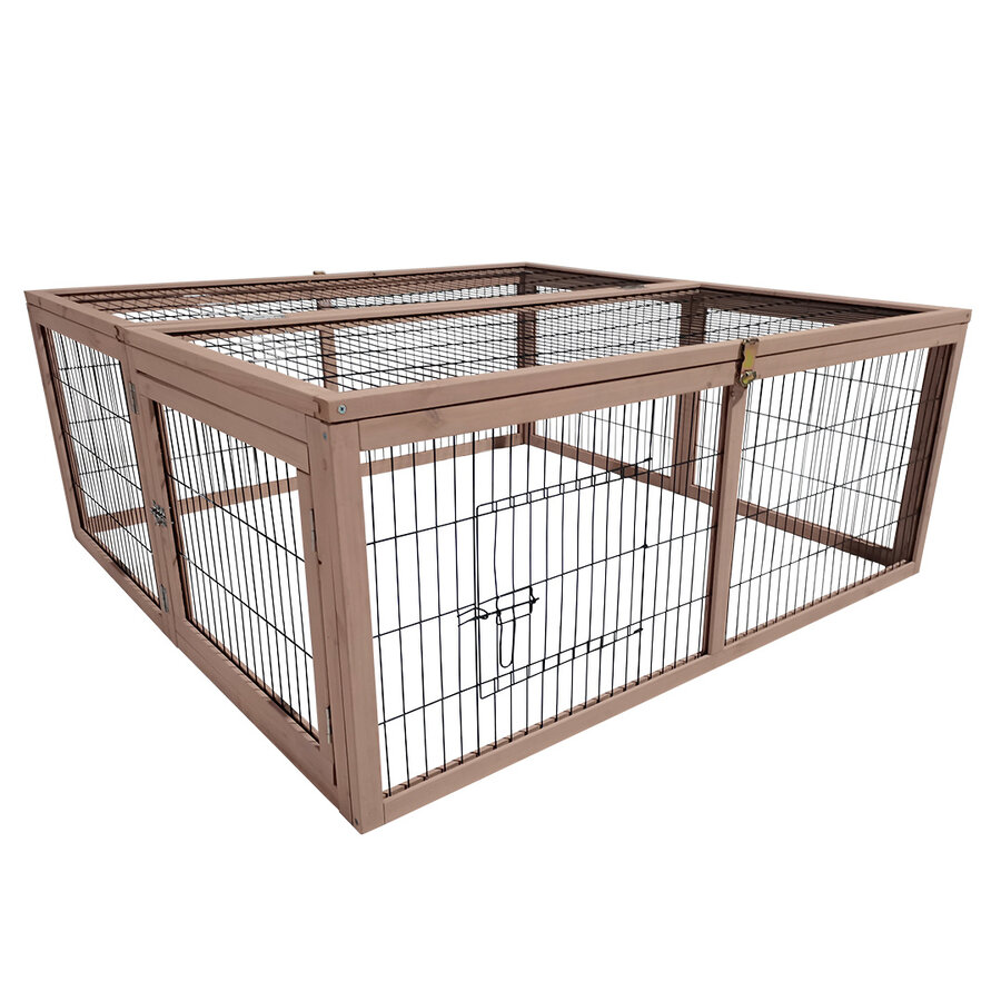 Konijnenren Jumper Forest Taupe 120x120x48 cm voor konijn en cavia