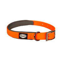 EXPLOR South hondenhalsband PVC neon oranje | M 30-45cm 15mm | L 35-55cm 20mm | XL 40-65cm 25mm