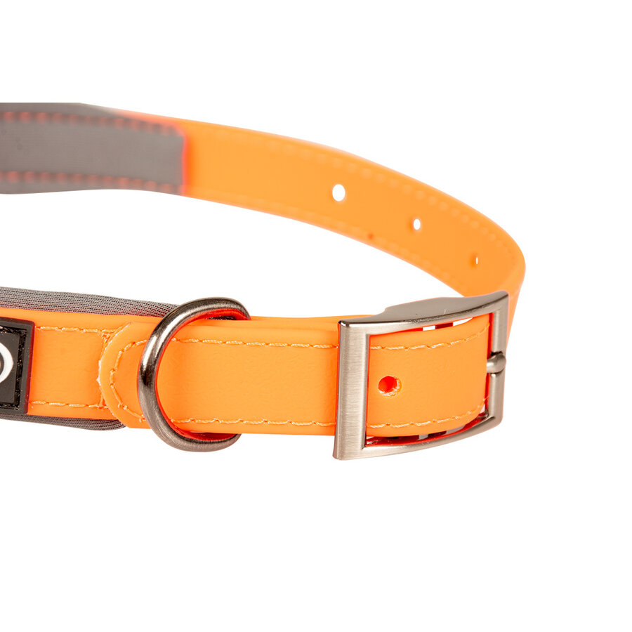 EXPLOR South hondenhalsband PVC neon oranje | M 30-45cm 15mm | L 35-55cm 20mm | XL 40-65cm 25mm