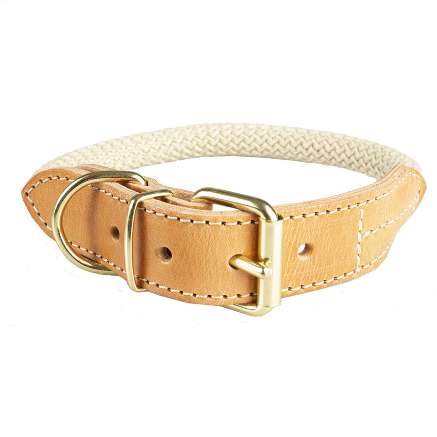 EXPLOR Forest hondenhalsband nylon beige | verstelbaar | 6 maten