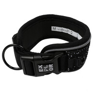 Ultimate Fit Control hondenhalsband | brede comfortabele halsband met reflectie | 30-61 cm | Granite Black