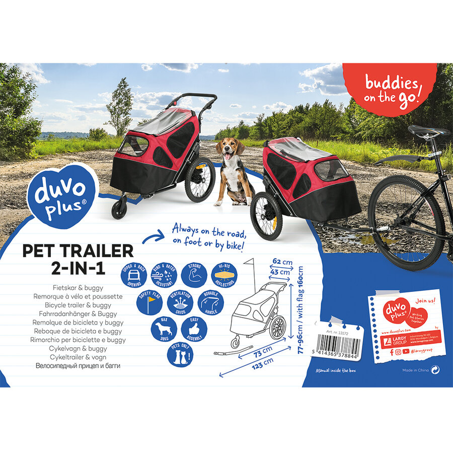 Pet trailer 2-in-1