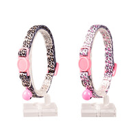 Kattenhalsband Panter Nylon Zwart/Roze