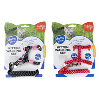 Kitten Wandelset Witte Bollen Zwart/Rood