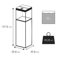 Emotions pro 40 | 52L | 39,8x39,8x43CM Wit Aquarium