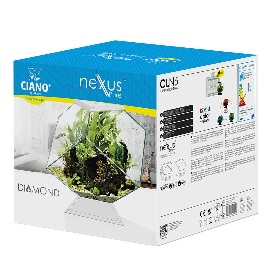 Nexus 14C | 14L | 35,4 x 41,8 x 36,8CM Wit Aquarium