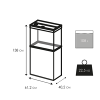 Emotions pro 60 | 108L | 61,2 x 40,2 x 56CM Wit Aquarium