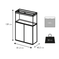 Emotions pro 80 | 145L  | 81,2 x 40,2 x 56CM Wit Aquarium