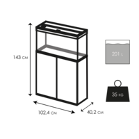 Emotions pro 100 | 201L  | 102,4 x 40,2 x 61CM Wit Aquarium