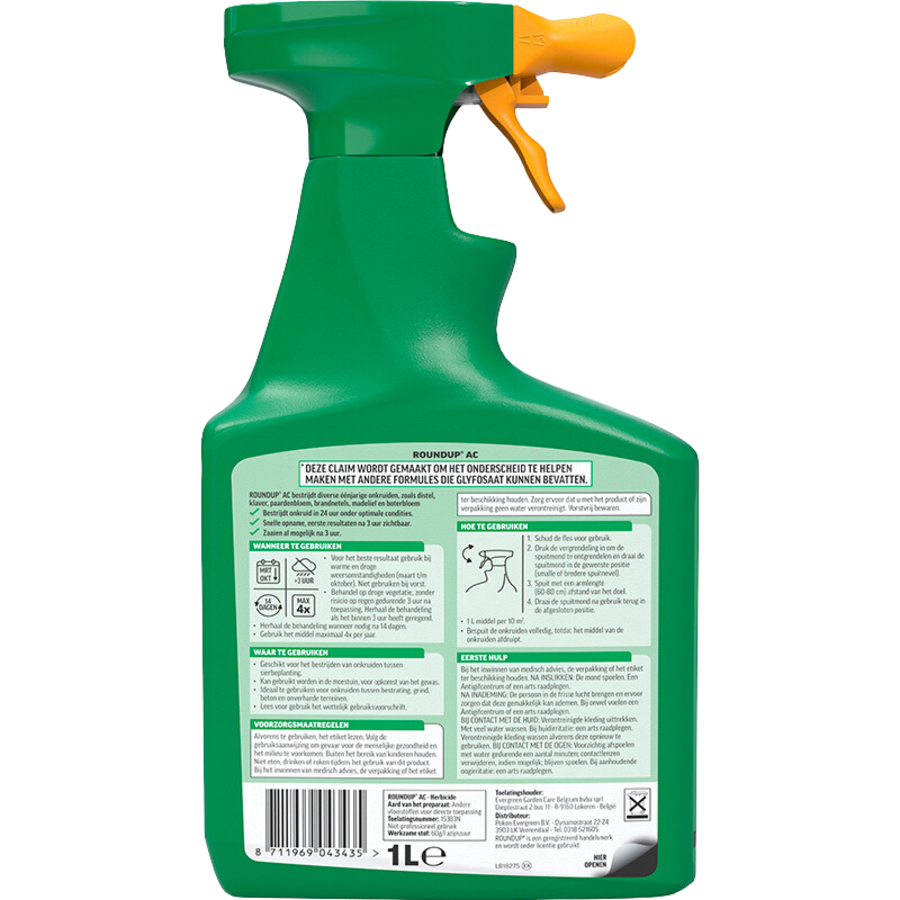 Totaal onkruidvrij kant-en-klare spray 1 liter voor 10 m²