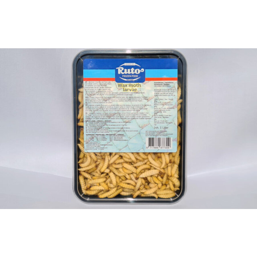 Diepvries wasmotten 1 liter | vette traktatie voor reptielen, vogels en vissen