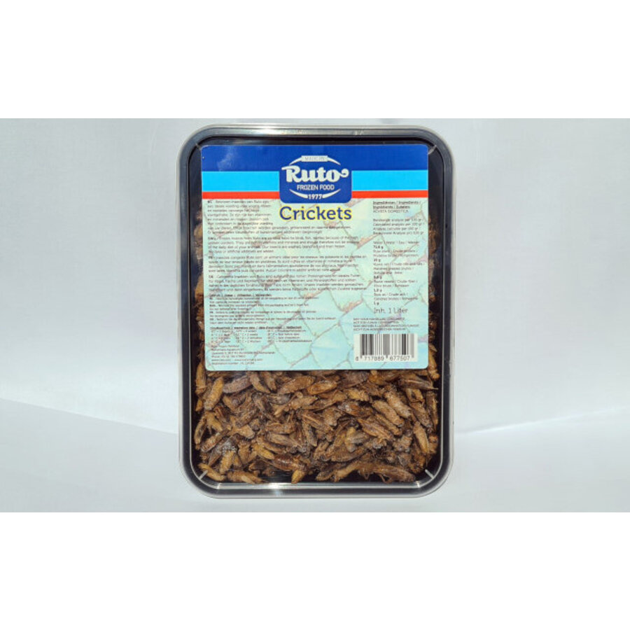 Diepvries krekels 1 liter | los ingevroren insectenvoer | ca. 500 g