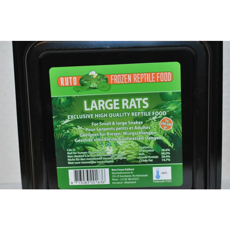 XL Ratten 150 -250 gram 3 stuks