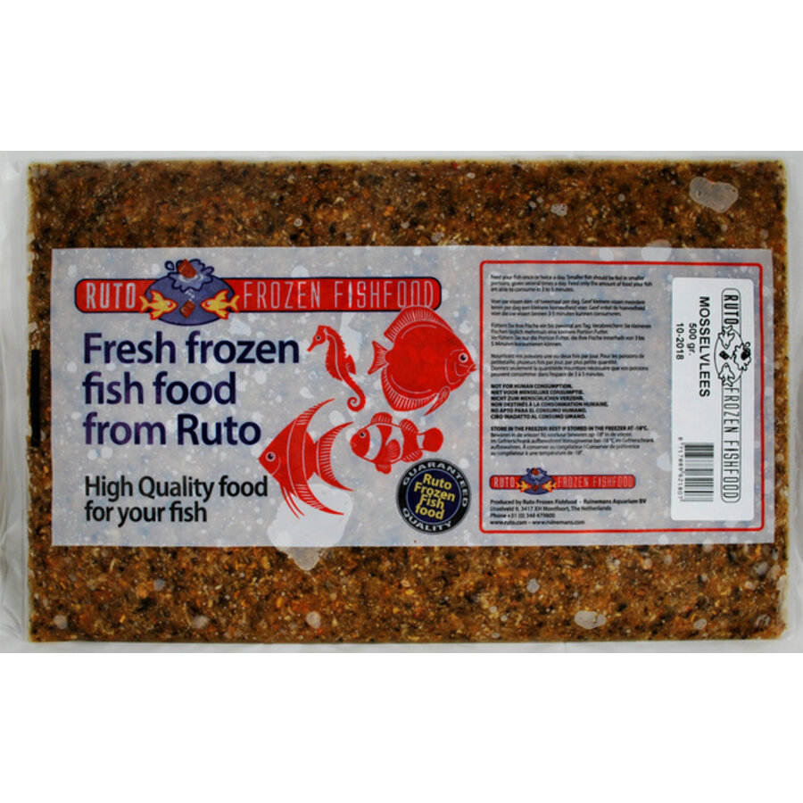 Gehakt mosselvlees diepvries visvoer | 500 gram | flatpack