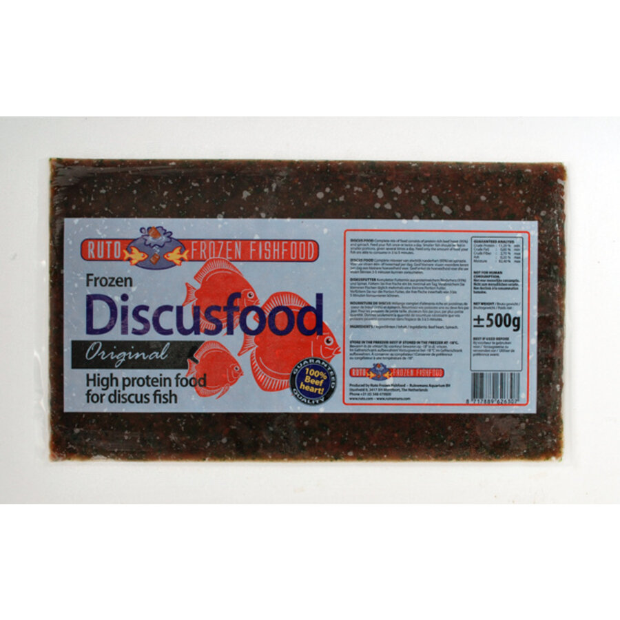 Diepvries discusvoer flatpack 500 gram | runderhart en spinazie