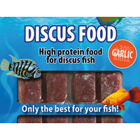 Discusfood knoflook blister 100 gram | diepvries discusvoer met runderhart
