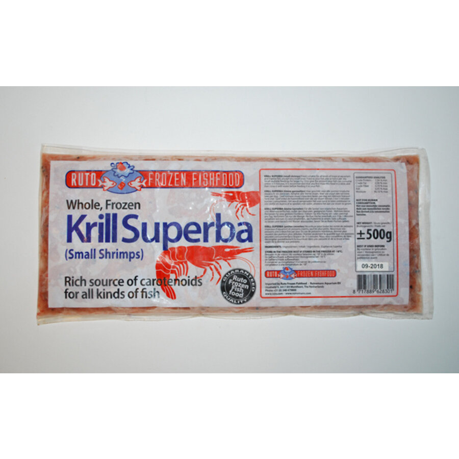 Krill superba heel 500 gram flatpack | diepvries aquariumvoer