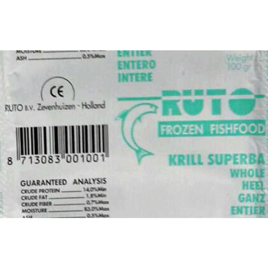 Krill superba heel | diepvriesvoer | 100 gram blister