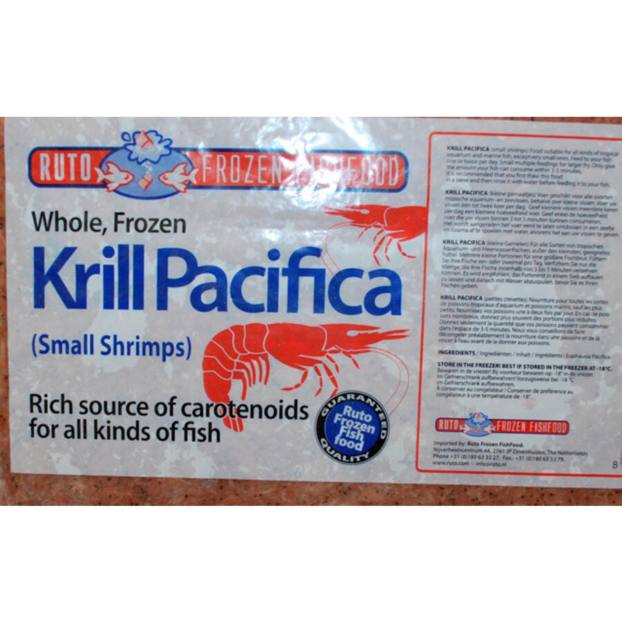 Krill Pacifica diepvriesvoer 1000 gram | flatpack blanco