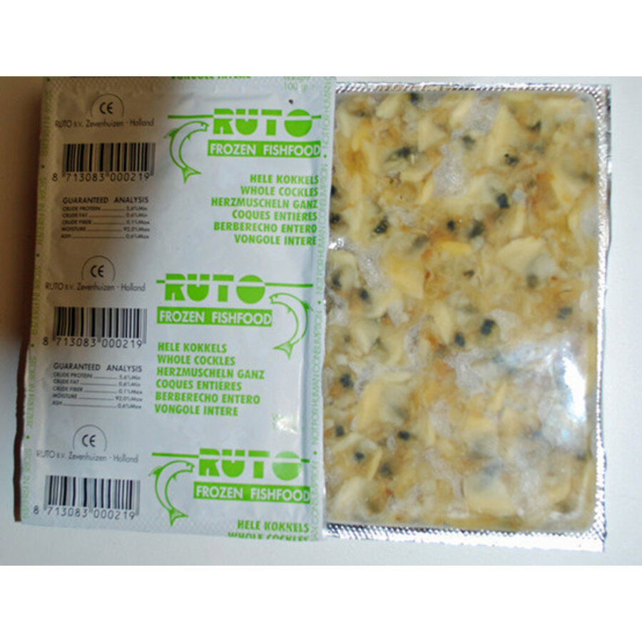 Hele kokkels diepvriesvoer 100 gram | blisterverpakking