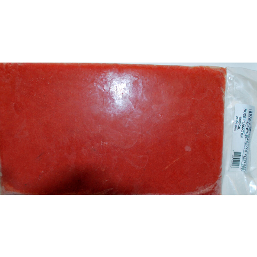 Rood plankton diepvries flatpack 1000 gram | voer voor zeevissen en ongewervelden
