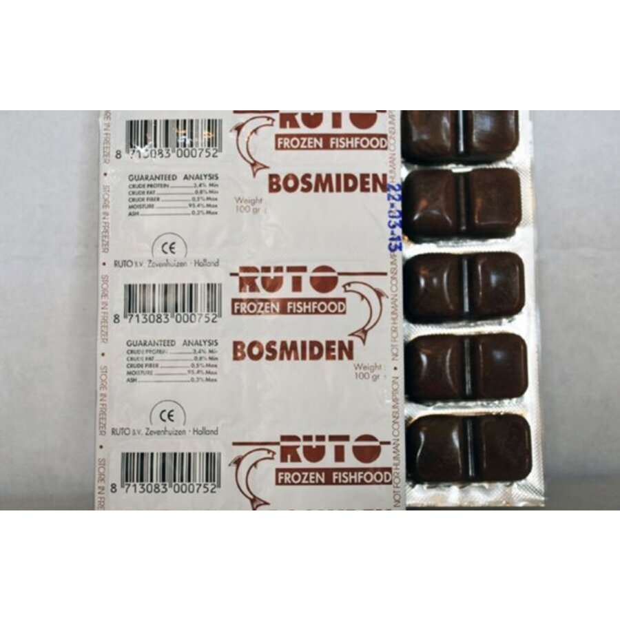 Bosmiden diepvries visvoer blister | 100 gram | fijn planktonvoer voor kleine vissen